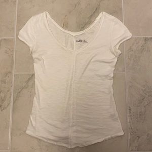 Vneck white top, XS